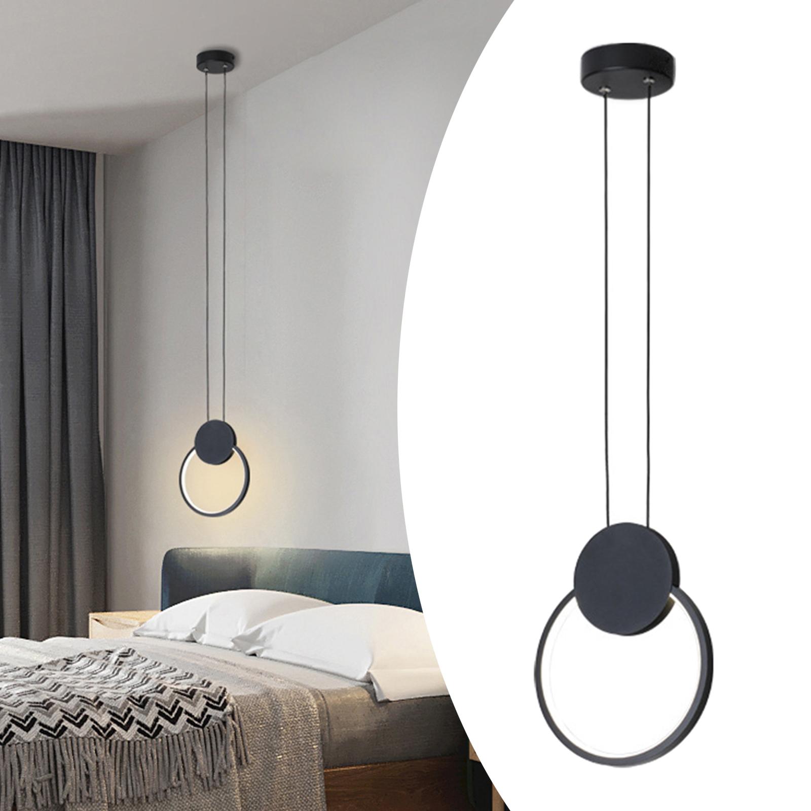 Pendant Lighting, Pendant Light,Black Finish Pendant lamp,Ceiling Hanging Light for Bedroom Bedside, Kitchen Island, Dining Room, Cafe, Bar