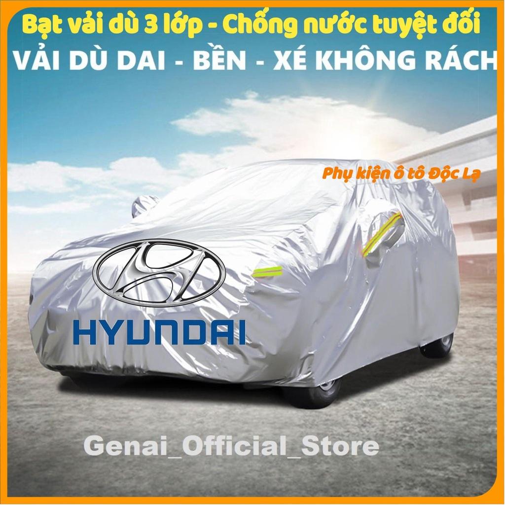 Bạt Phủ Ô Tô Vải Dù Hyundai I10, I20, I30, Accent, Santafe, Tucson, Kona, Getz, Avante, Elantra, Sonata