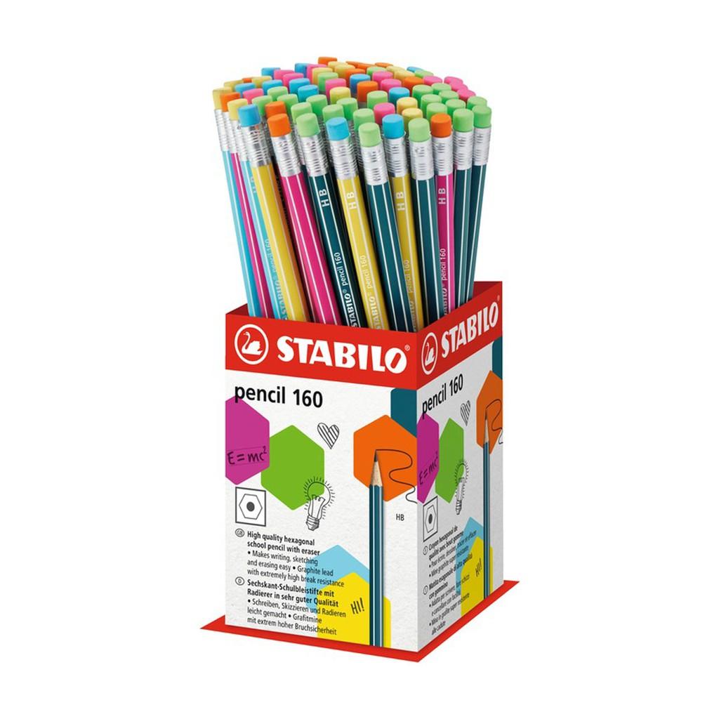 Bộ 6 cây bút chì gỗ STABILO pencil 160 + tẩy ER193 + chuốt chì PS4538 (PC2160-C6S