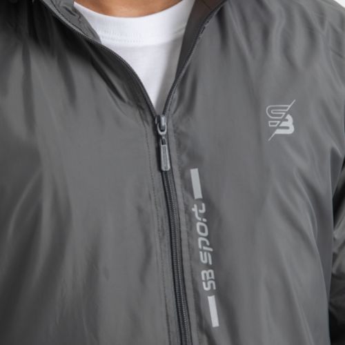 Áo khoác dù 2 lớp Simple &amp; Basic, chống tia UV, có túi trong, lớp lót lưới thoáng khí, màu xám