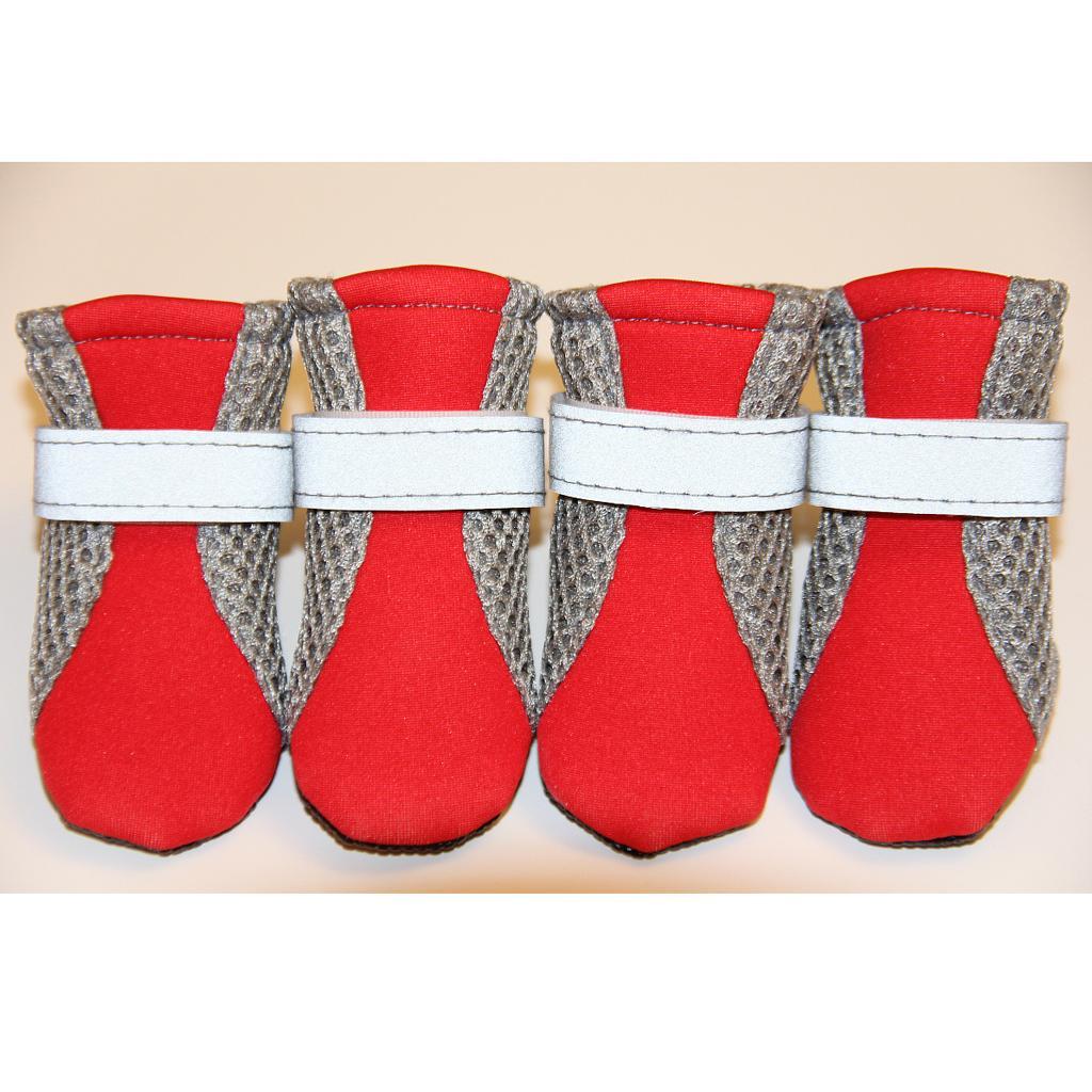 S/M/L Skid-proof Pet Dog Shoes, Puppy Boots Booties, Pets Paw Protector Red S