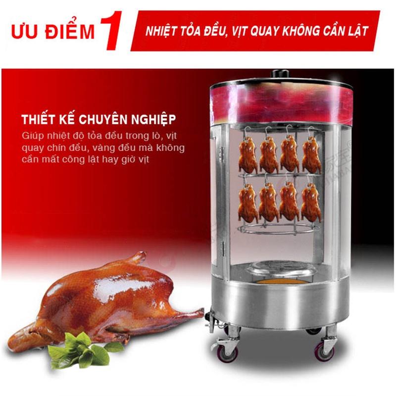 Lò quay vịt mặt kính 680