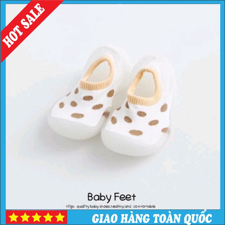 (GB5-1) Giày bún đế trắng hình 3D tập đi cho bé hàng Quảng Châu CAO CẤP