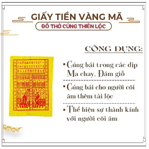 Giấy Tiền Thiên Khố Cao Cấp Hàng Mã Đồ Thờ Cúng Thiên Lộc - Bó 10 Xấp