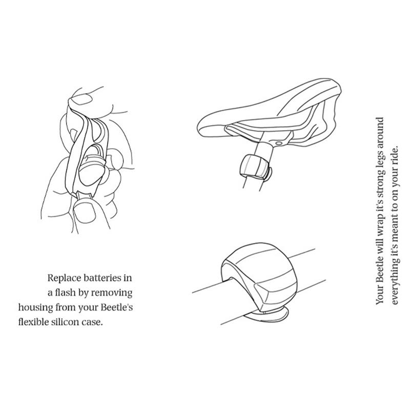 Đèn Gắn Đuôi Xe Đạp Leo Núi Chuyên Dụng