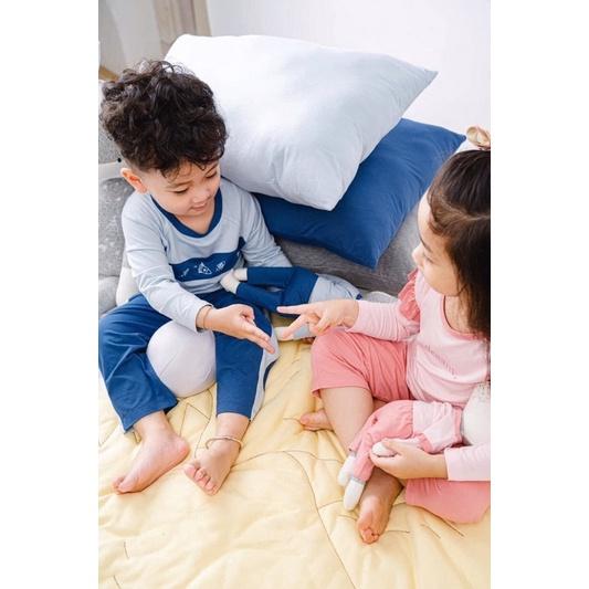 Bộ quần áo dài tay pyjama xanh tàu bay 2-5 tuổi