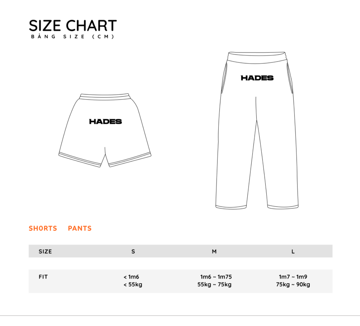 Quần Short Vải Dù Unisex  TRACK SHORTS - HADES BRAND CHÍNH HÃNG