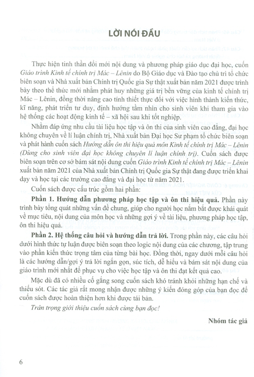 Hướng Dẫn Ôn Thi Hiệu Quả Môn Kinh Tế Chính Trị Mác - Lênin (Dùng Cho Sinh Viên Đại Học Không Chuyên Lí Luận Chính Trị)