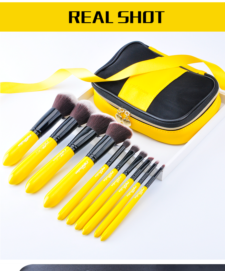 Bộ Cọ Trang Điểm 10 Cây MSQ 10pcs Professional Soft Synthetic Hair Makeup Brush Set