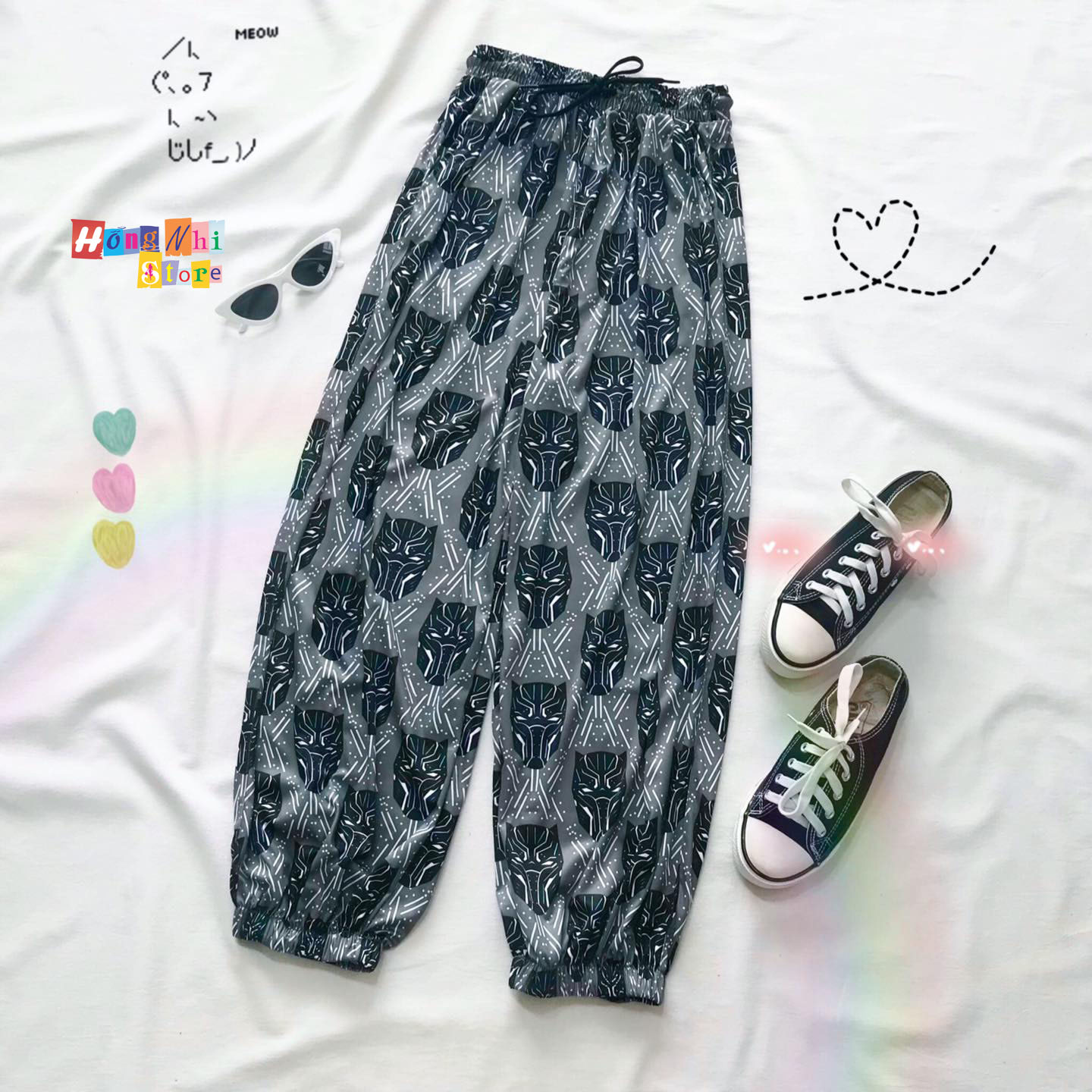 Quần Cartoon Pant V2 Unisex, Quần Hoạt Hình Dài Bo Lai Dáng Rộng - MM