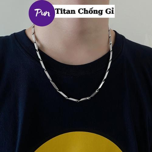 Dây chuyền nam vòng cổ Xích Trơn Thời Trang Basic Punstore nam nữ unisex Titan màu bạc đẹp không gỉ