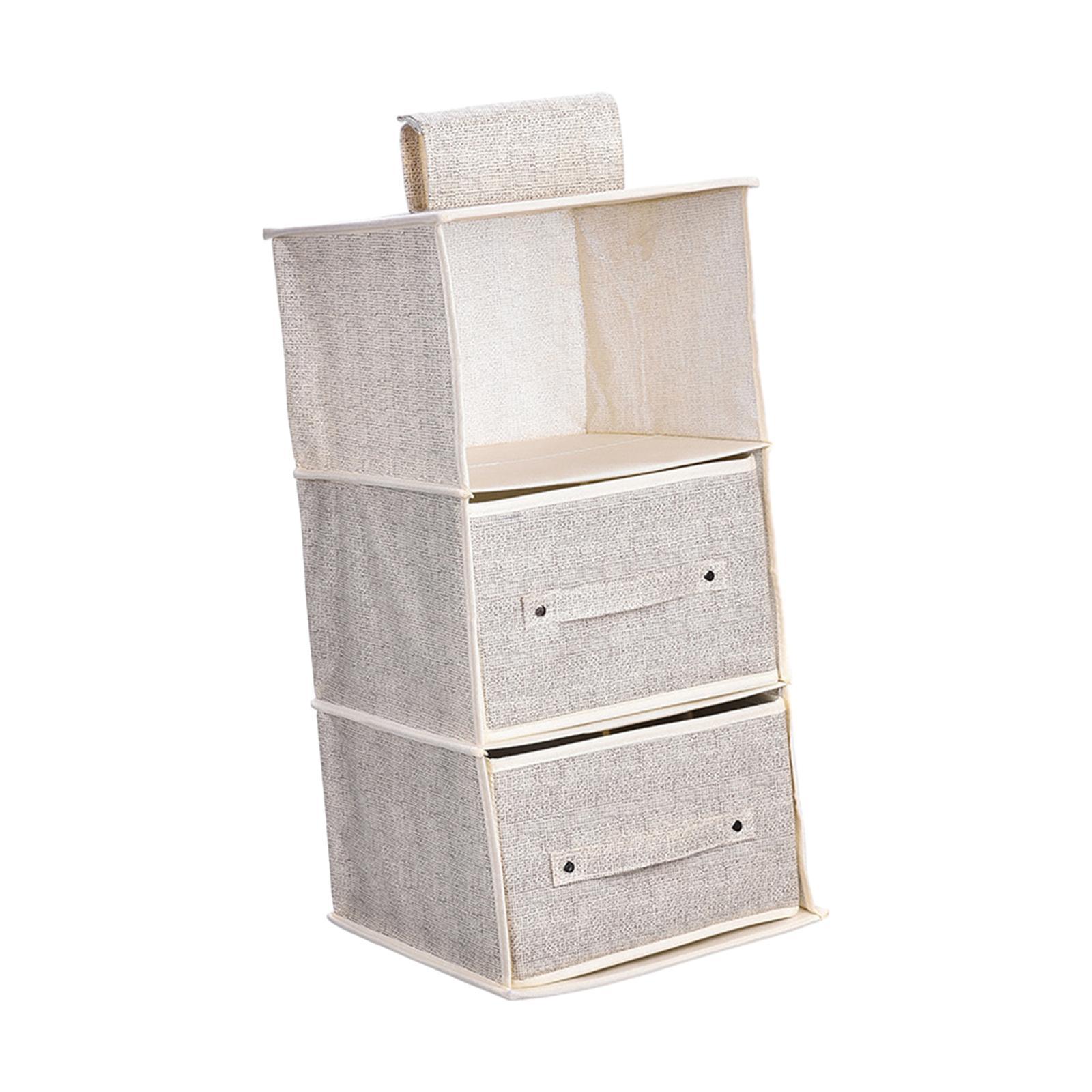 Hanging Closet Organizer with Drawers Wardrobe Storage Bag Portable Hanging Shelf for Bedroom for Shirts Socks Jeans Sweaters