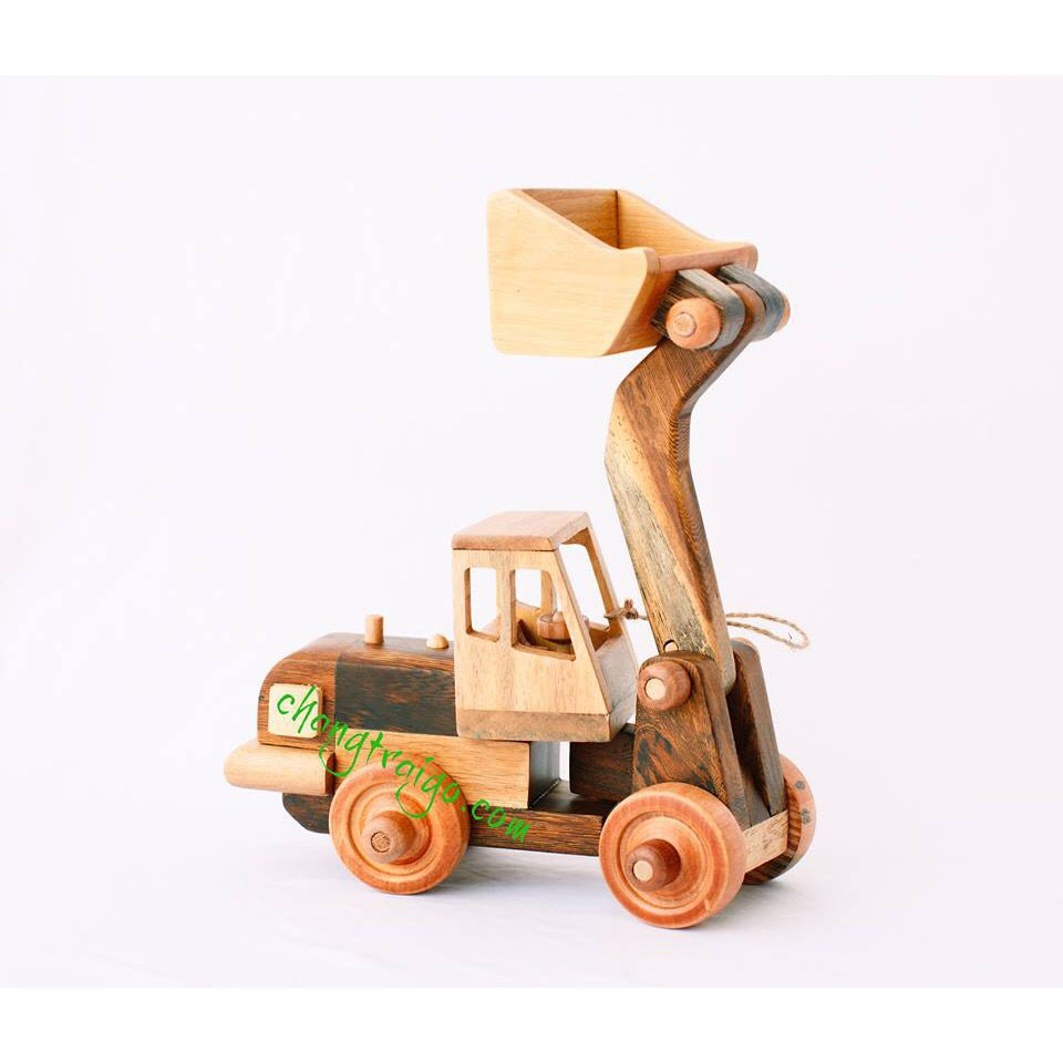 Xe gỗ xe xúc lật lắp ráp - đồ chơi Montessori gỗ - đồ chơi gỗ thông minh - đồ chơi trẻ em