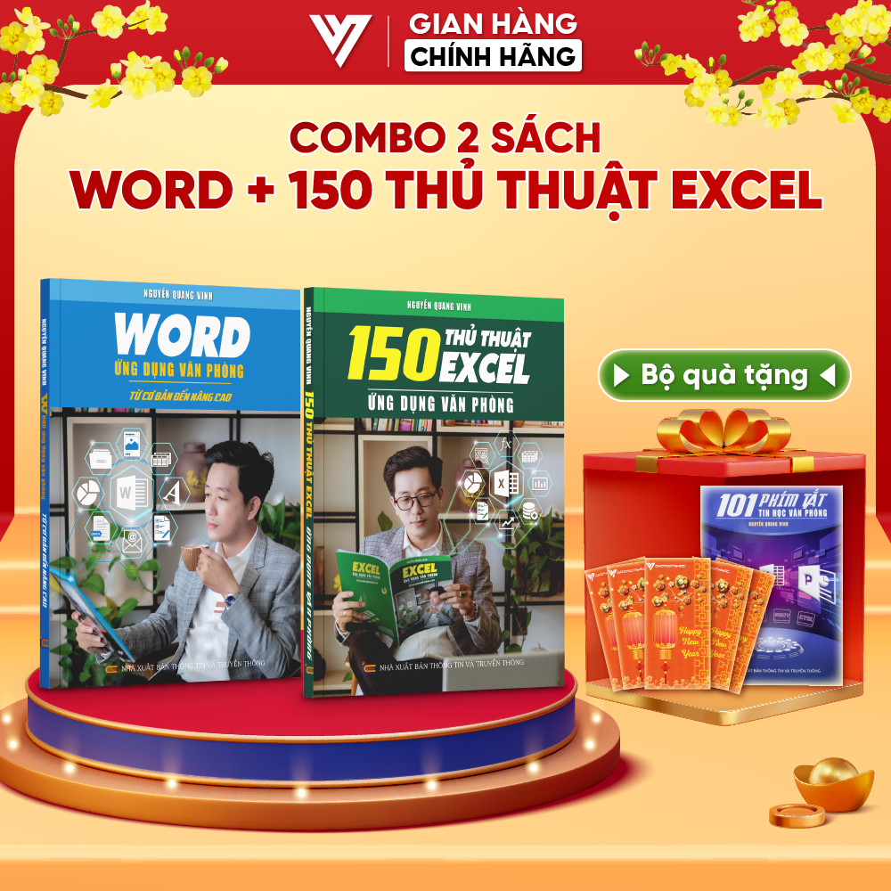 Combo 2 Sách Word Và 150 Thủ Thuật Ứng Dụng Văn Phòng Từ Cơ Bản Đến Nâng Cao