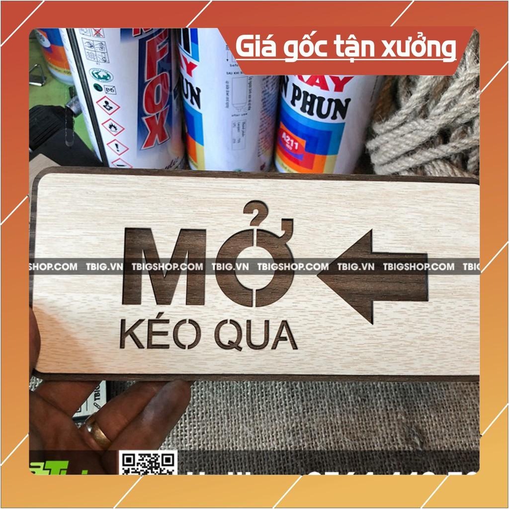 Bảng chỉ dẫn kéo cửa qua trái phải