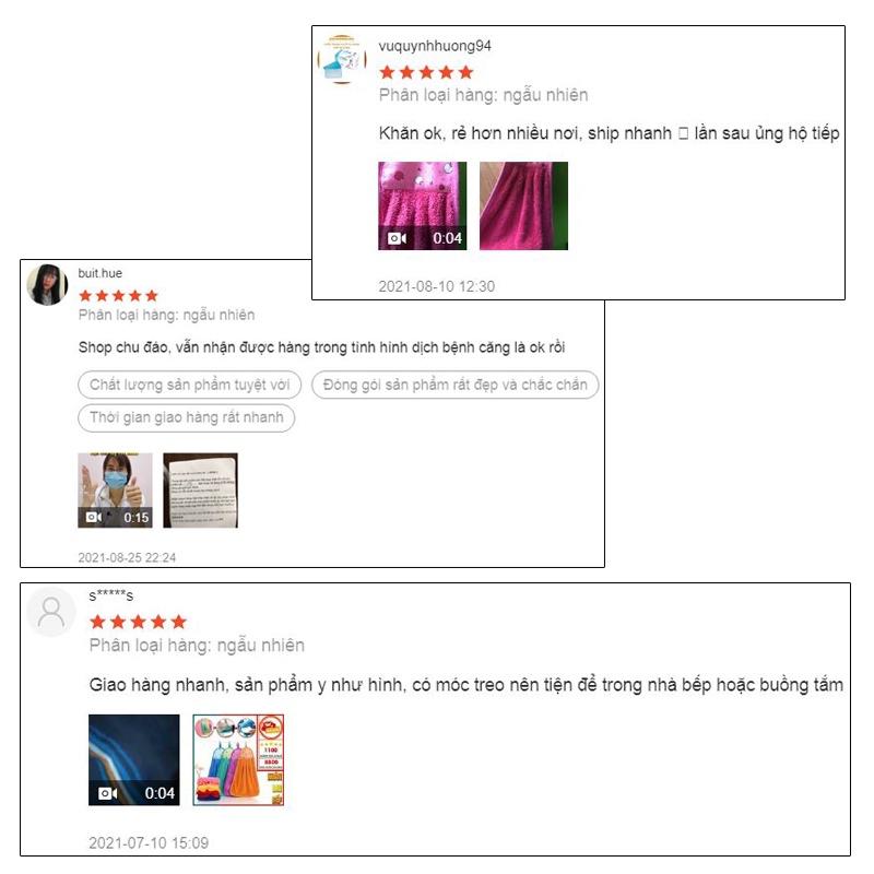 Khăn Lau Tay, Lau Bát Nhà Bếp Siêu Thấm Nước Size Lớn - Khăn Lau Tay Treo Tường Nhiều Màu