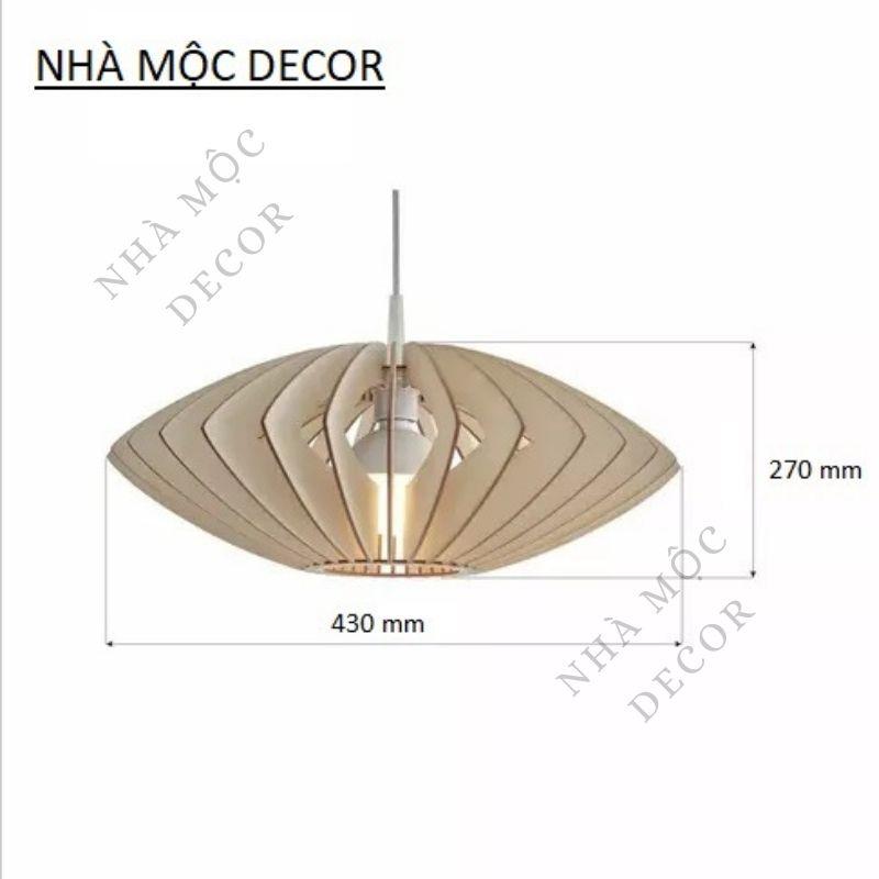 Đèn gỗ thả trần trang trí mẫu TT03