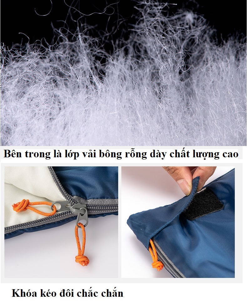 Túi ngủ cá nhân giữ ấm cao cấp NA-TU-RE-HI-KE, túi ngủ du lịch cắm trại ngoài trời, văn phòng U350