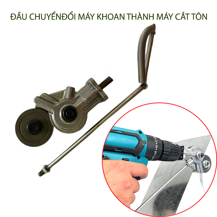 Đầu chuyển đổi cắt tôn thế hệ mới, biến máy khoan vít thành máy cắt tôn