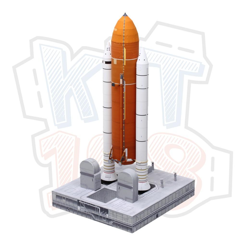 Mô hình giấy vũ trụ không phi thuyền tàu con thoi gian Space Shuttle Fuel Tank and Rocket Set