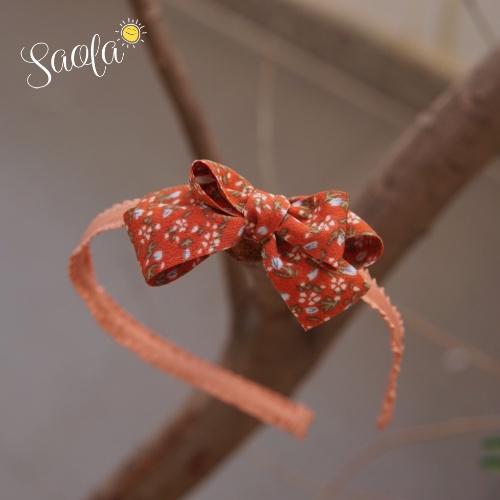 Băng Đô Bờm Cài Tóc Đính Nơ Hoa Nhí Vintage Phong Cách Hàn Quốc Xinh Xắn - SAOLA CLOTHING - HB004