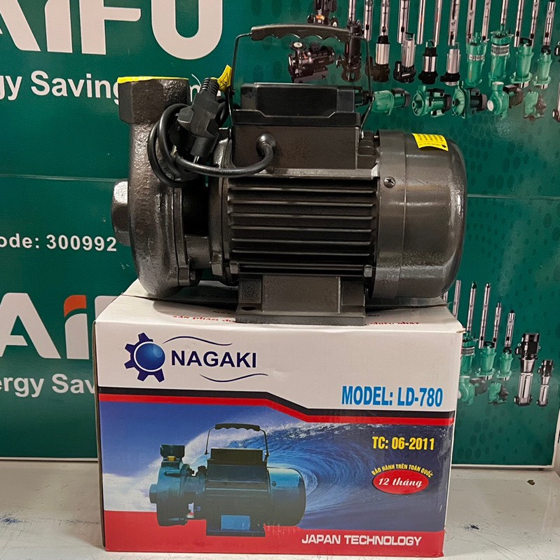 Máy bơm nước ly tâm 780W Nagaki LD780 - Bảo hành 1 năm