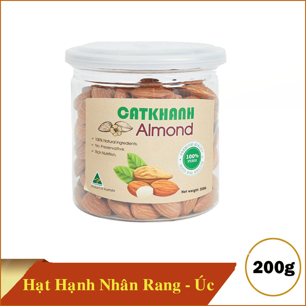 Hạnh nhân rang hũ 200gr Cát Khánh - Nhập khẩu Mỹ