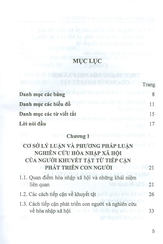 Hòa Nhập Xã Hội Của Người Khuyết Tật Từ Tiếp Cận Phát Triển Con Người (Sách Chuyên Khảo)