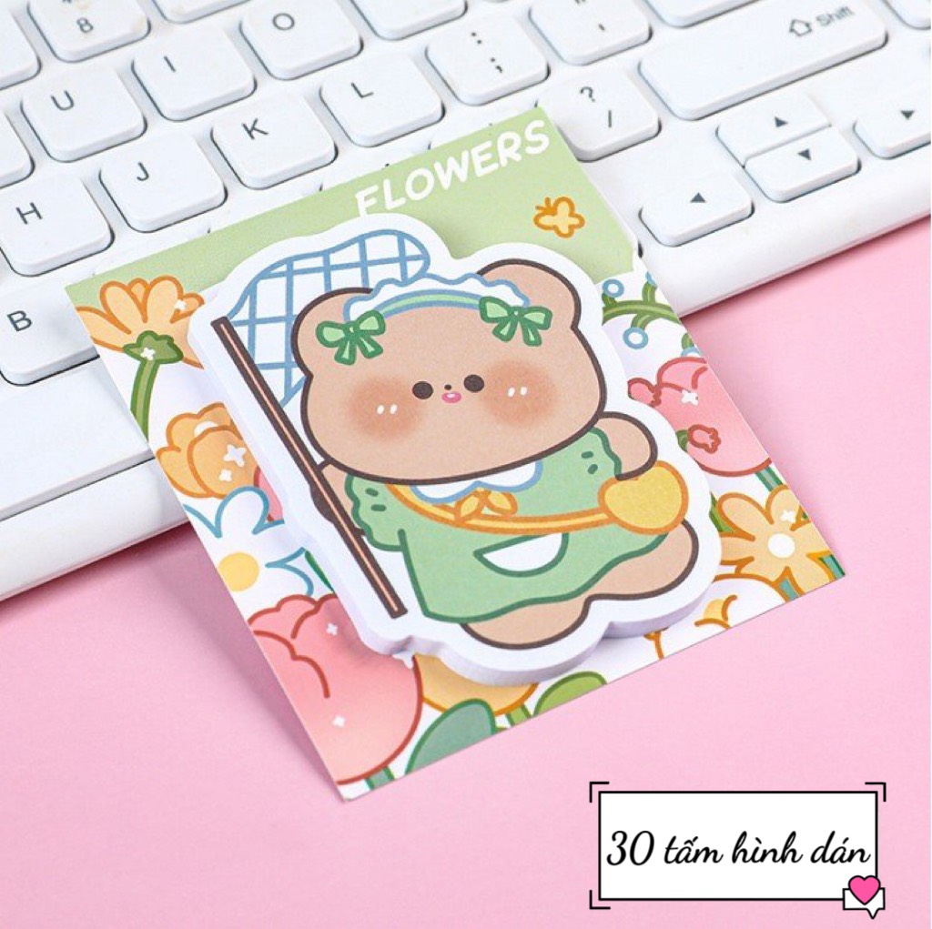 Set 30 hình dán sticker trang trí cute cỡ lớn hình con vật xinh xỉu dán sách vở giá rẻ tặng quà học sinh