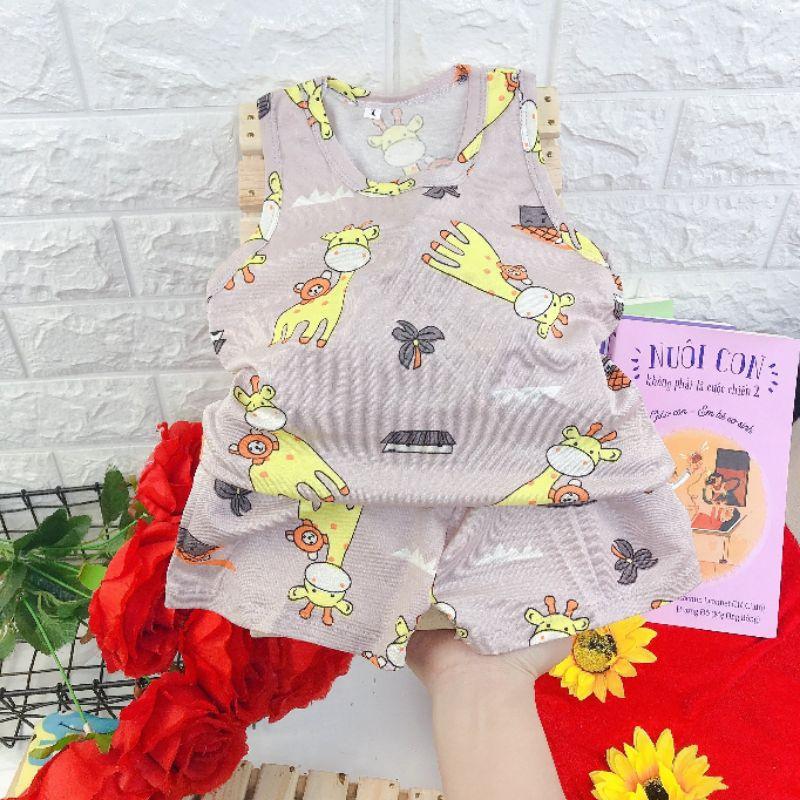 Bộ ba lỗ bé trai chất cotton co giãn 4c