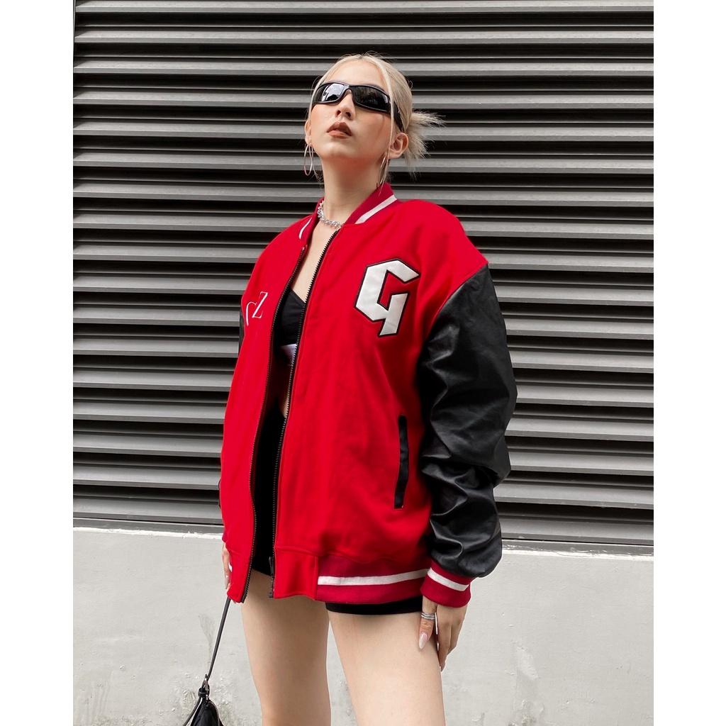 Áo Khoác Form Rộng Nhung Tăm Jacket Varsity Gonz - K2