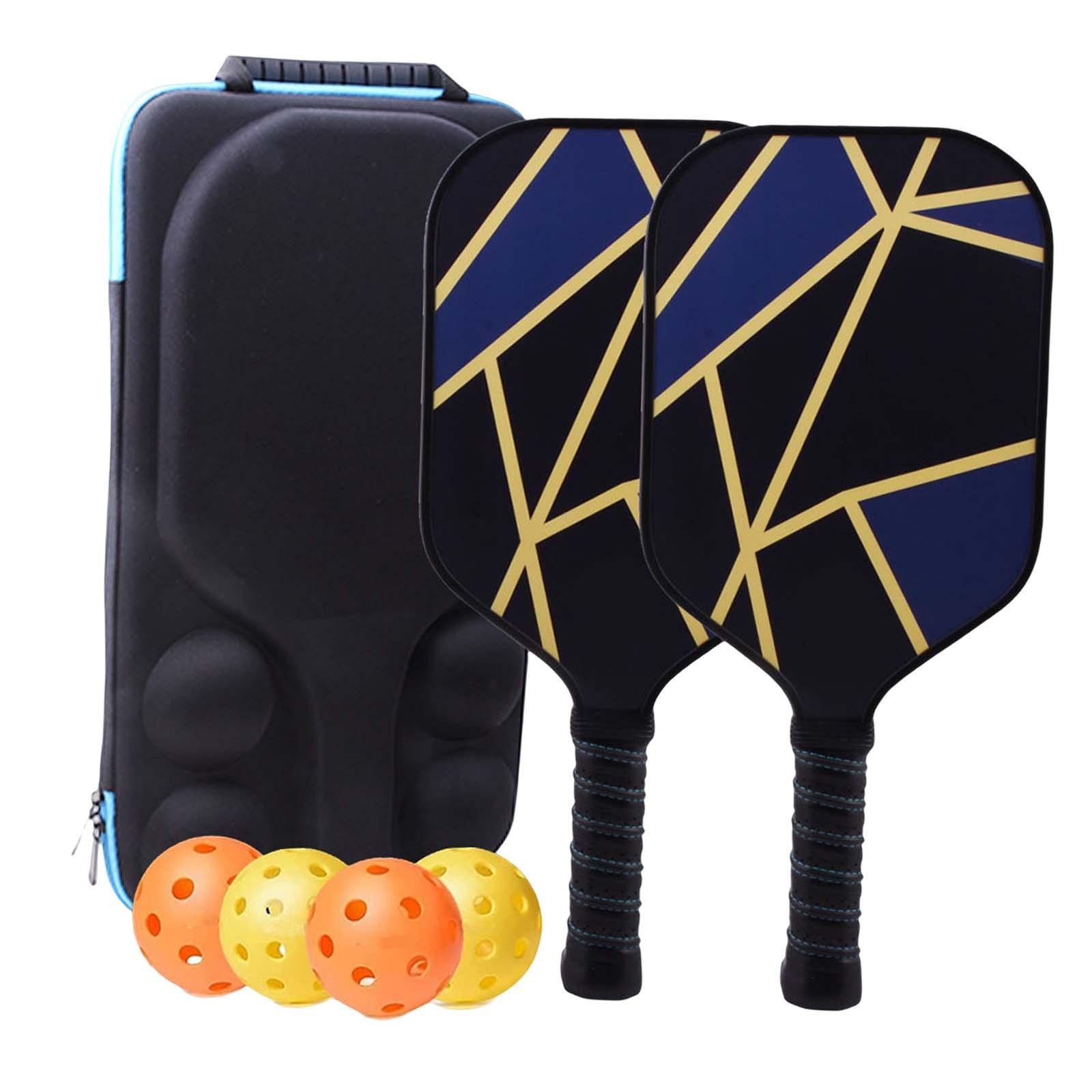 Premium Pickleball Paddles Set of 2 Pickleball Rackets with Bag with 4 Balls