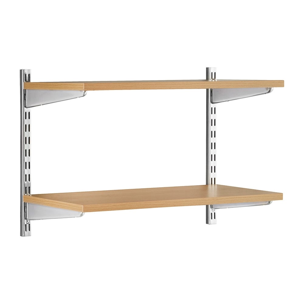 Thanh ray lỗ đôi kệ treo tường Railshelf H60cm bằng thép dày 1,4mm, sơn tĩnh điện hiện đại