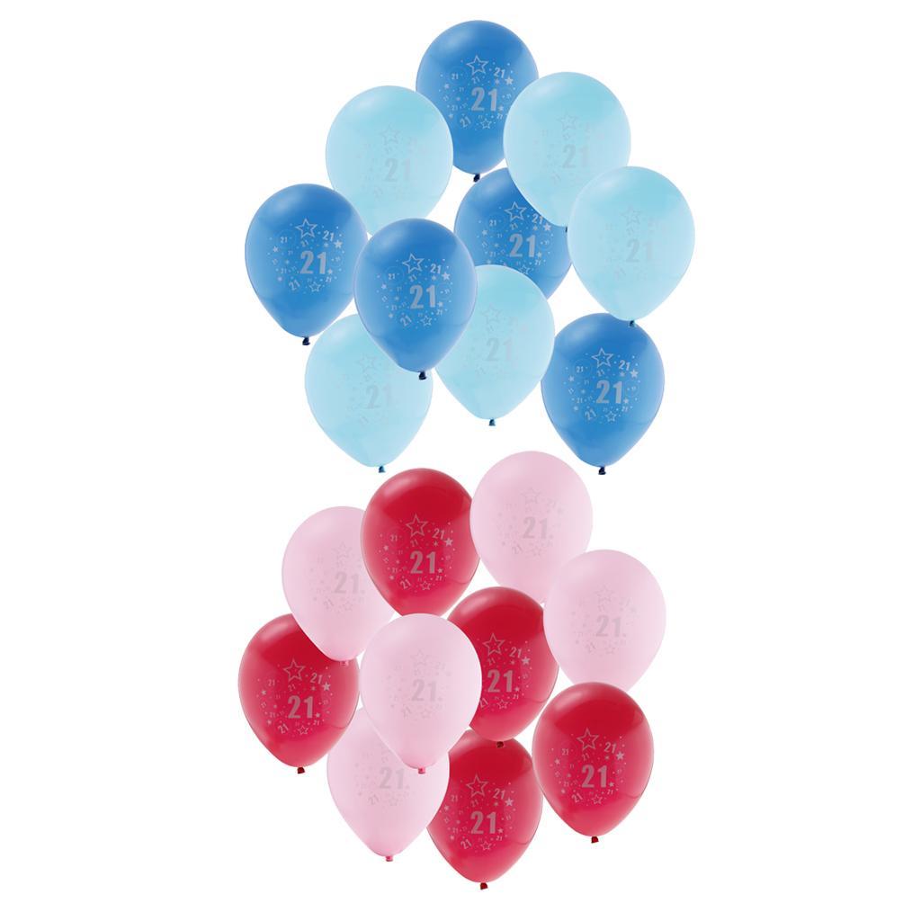 10pcs Age 21 Latex Balloon Happy Birthday Anniversary Balloon Decor