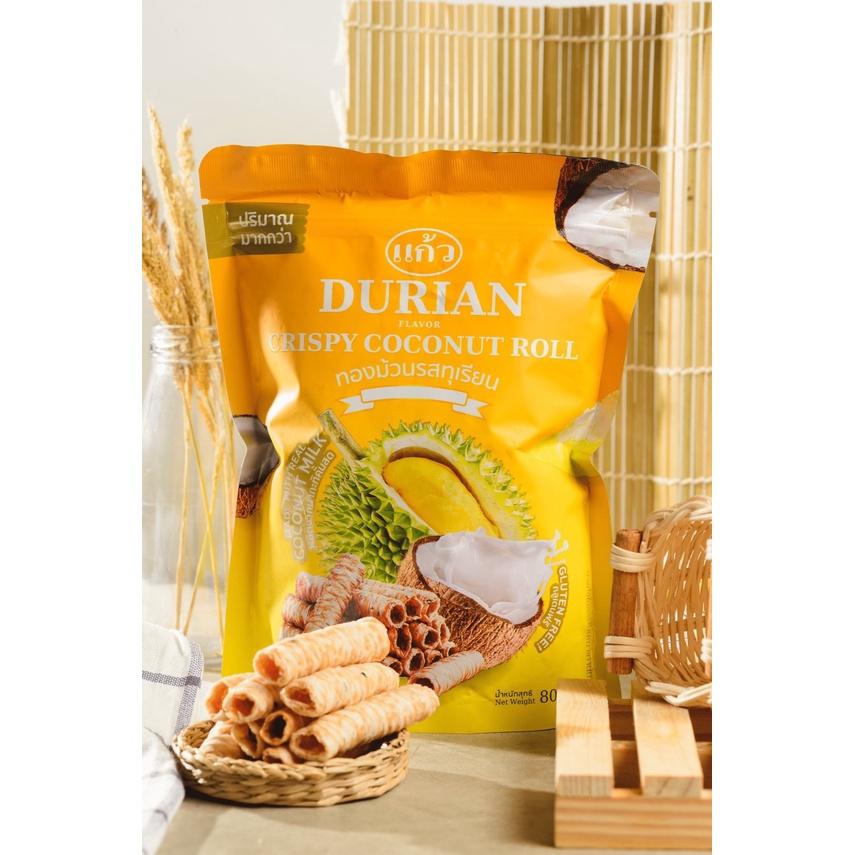 Bánh Cuộn Dừa Nhập Khẩu Thái Lan Vị Sầu Riêng Túi Zip