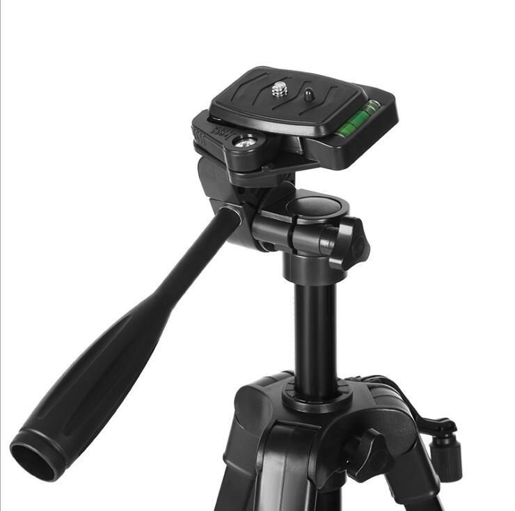 Combo Chân máy ảnh quay phim DSRL Tripod 3366 + Đầu kẹp điện thoại Selfie - Giao màu ngẫu nhiên