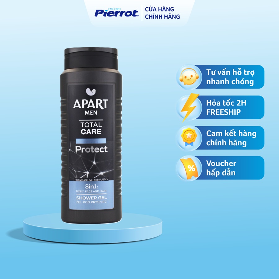 Gel tắm nam Apart Men dưỡng ẩm, bảo vệ da đặc biệt lưu hương 500ML