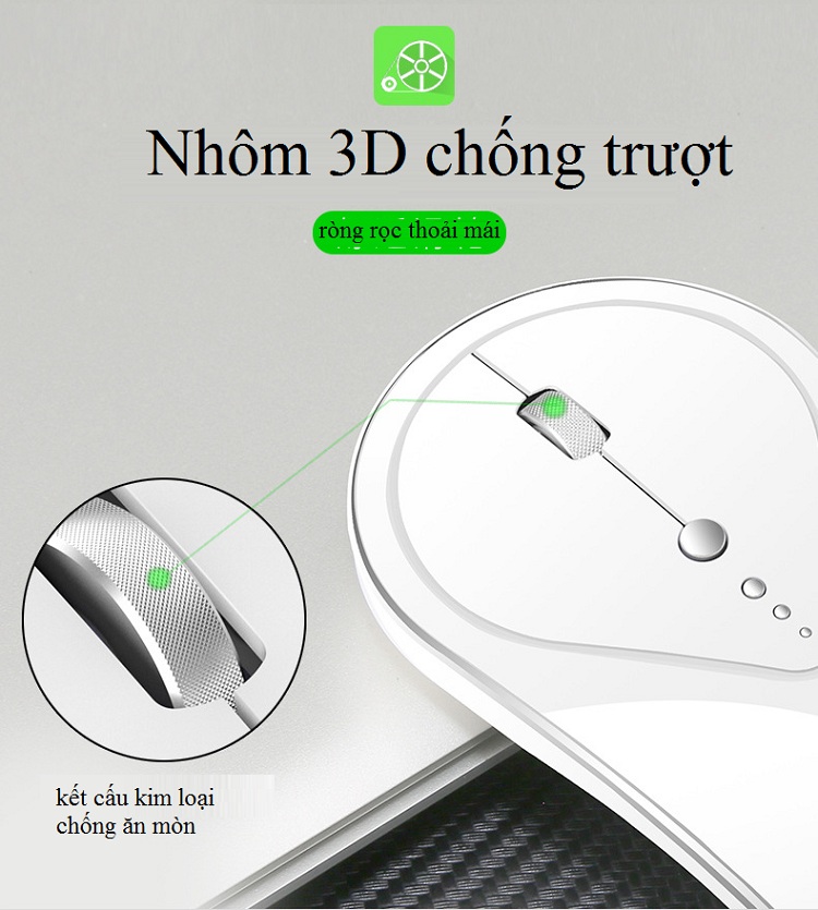 Combos Phím Kèm Chuột Wireless - Thiết kế sang trọng - Có đèn Led thu hút ánh nhìn - Sử dụng Đầu Thu USB
