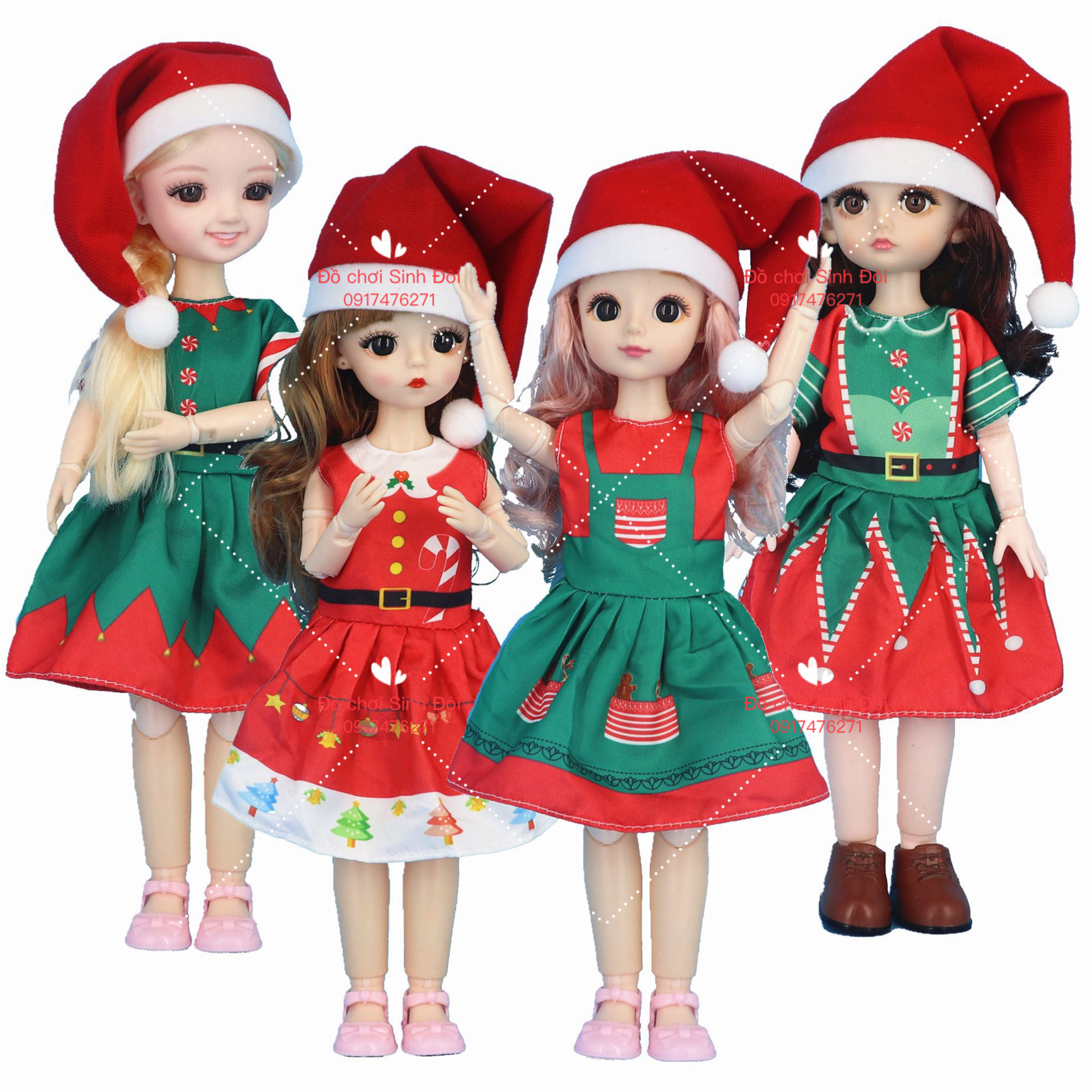 1 con búp bê Noel 30cm mập - mẫu ngẫu nhiên