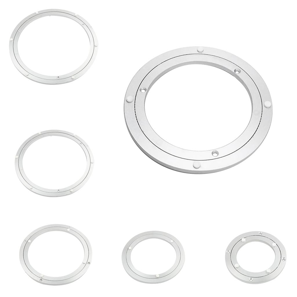 Aluminum Alloy Round Rotating Turntable Bearing Table Silver White