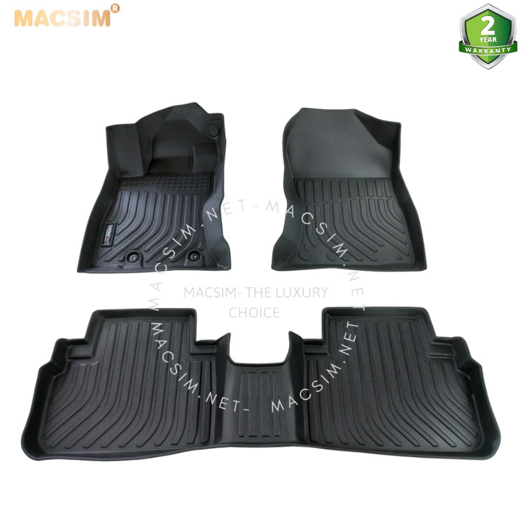Thảm lót sàn xe ô tô Subaru Forester 2019+ (sd) Nhãn hiệu Macsim chất liệu nhựa TPE màu đen loại thông thường