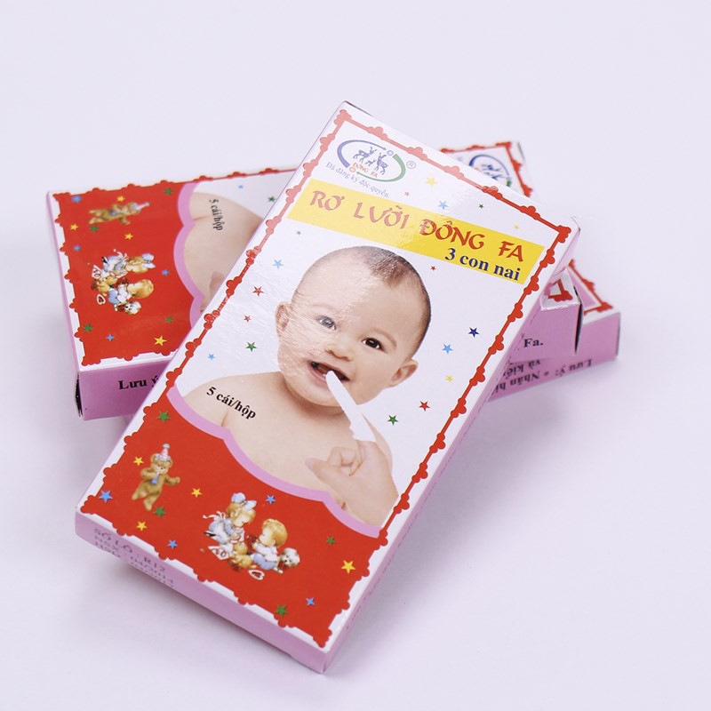 LỐC 10 HỘP RƠ LƯỠI CHO BÉ SƠ SINH - ĐÔNG FA 3 CON NAI