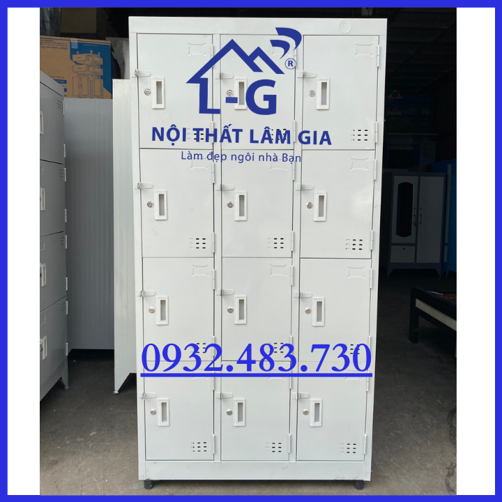 Tủ sắt hồ sơ locker văn phòng 12 cửa sơn tĩnh điện _LGTD12