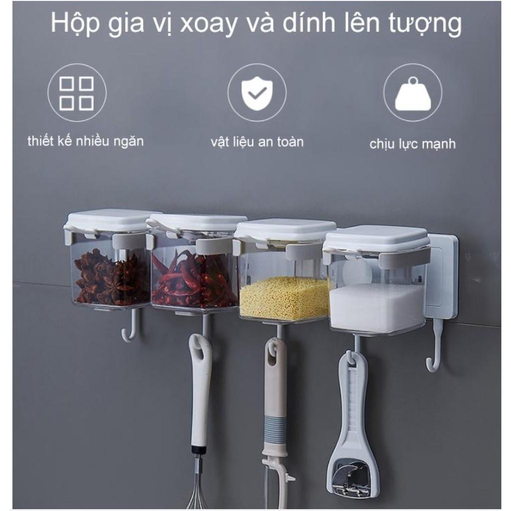 Hộp đựng gia vị nhà bếp đa năng phong cách Nhật Bản