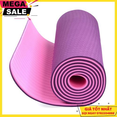 Thảm Yoga 2 Mặt Cao Cấp (173Cm X 61Cm X 6Mm) TặNg Kem 1 Khăn GộI ĐầU HàN QuốC ( Giao MàU NgẫU Nhiên ) - Giao Hàng Toàn Quốc