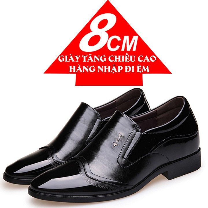 Giày lười, mọi tăng chiều cao nam Hót 2019 - Da Bò Nhập Khẩu Đi Êm 1