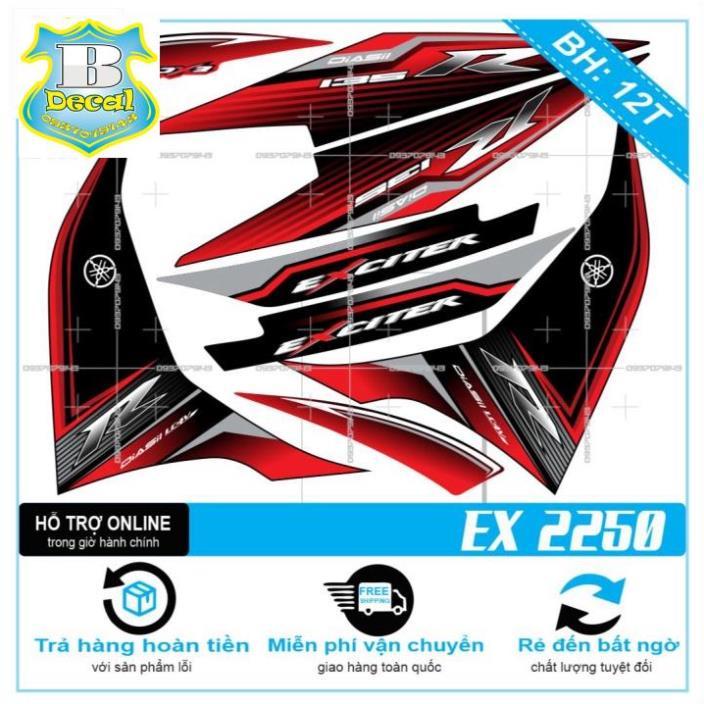 TEM RỜI EX 2011 CHỮ R ĐỎ ĐEN