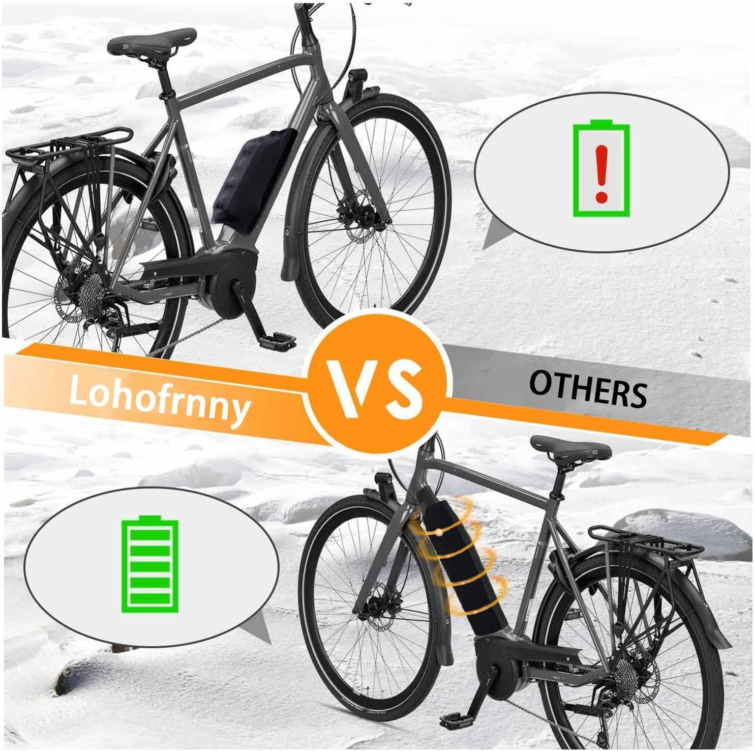Bảo vệ pin xe đạp điện, vỏ bảo vệ tiêu chuẩn trong Neoprene cho pin tích hợp, điều chỉnh phổ quát, bảo vệ lạnh và bụi bẩn