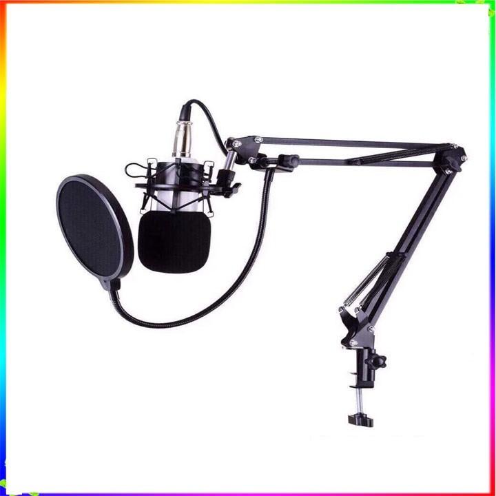 Combo MICRO THU ÂM BM900 và Chân Kẹp mic Màng lọc âm