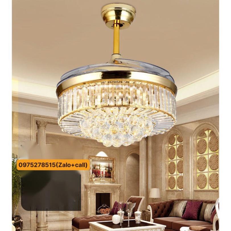 Quạt Trần nguyên nhân Công Lõi Đồn tiết kiệm ngân sách Điện, Có Đèn LED, Có Điều không chạm Tặng Móc cao su đặc treo quạ